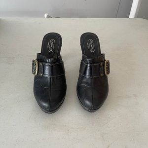 Coach Leather clog Heels